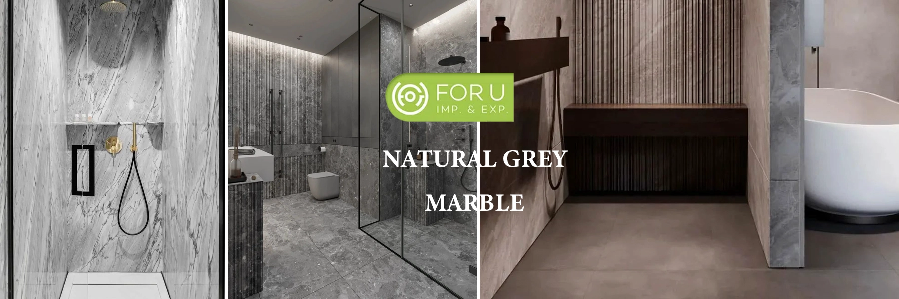 Natural Grey Marble Shower Designs FOR U STONE