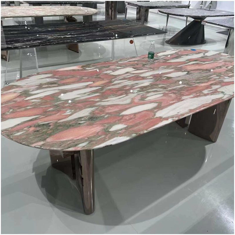 Norwegian Rose Pink Marble Table