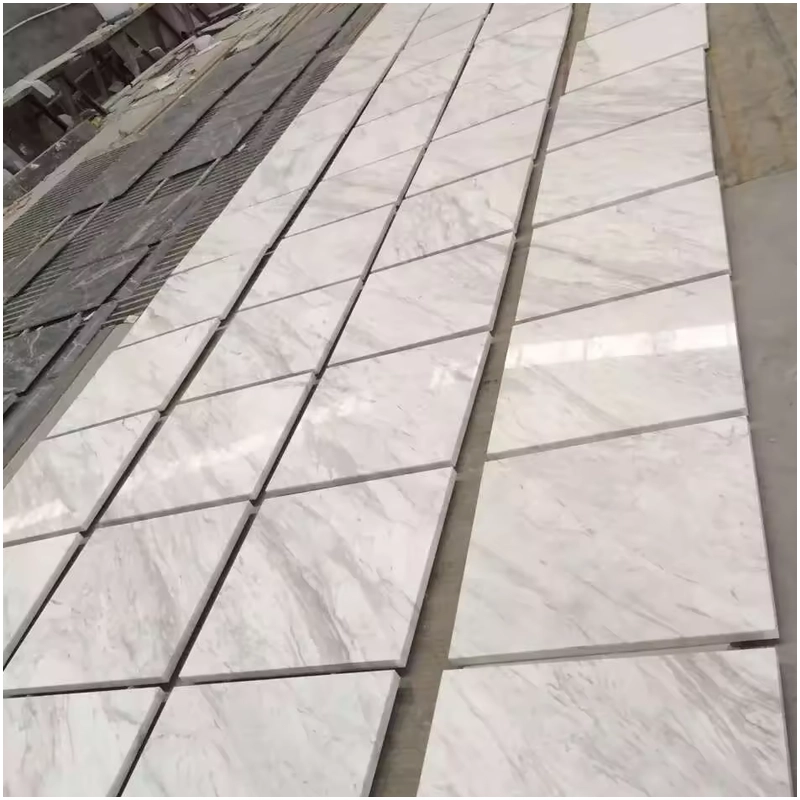 Volakas White Marble Vein Matched Floor and Wall Tiles