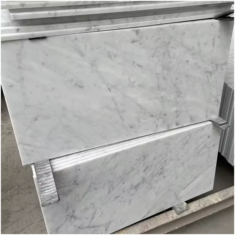 carrara white marble floor tile