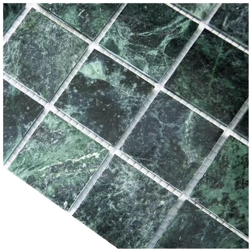 Green Marble Square Mosaic Tile