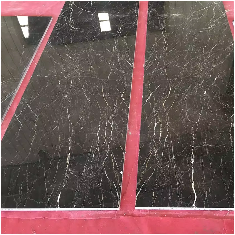 St Laurant Dark Brown Marble Tile