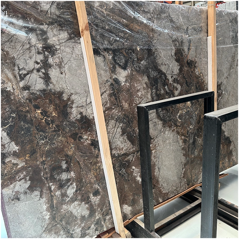 invisiable Brown Marble Slab