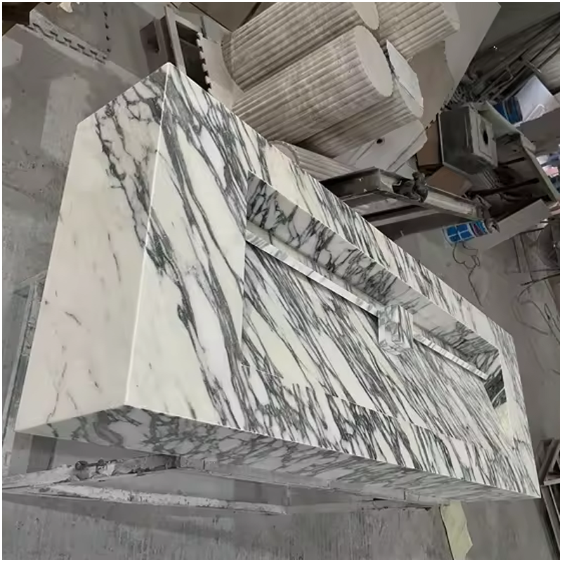 Arabescato Wall Mount Marble Sink