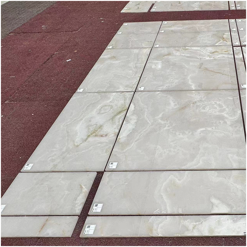 Pure White Onyx Floor Tiles