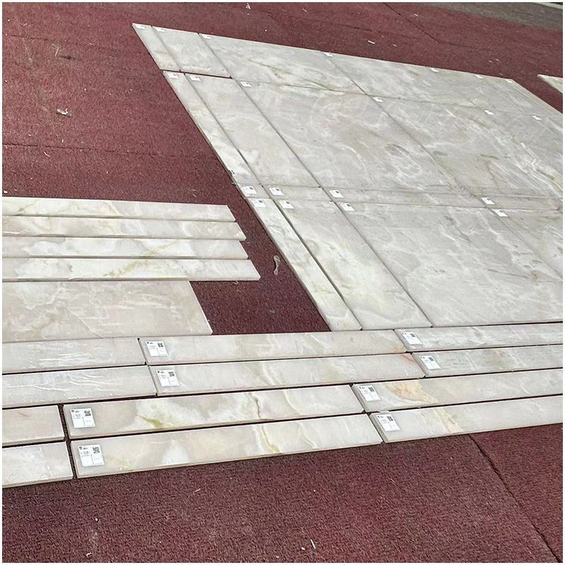 Snow White Onyx Floor Tiles
