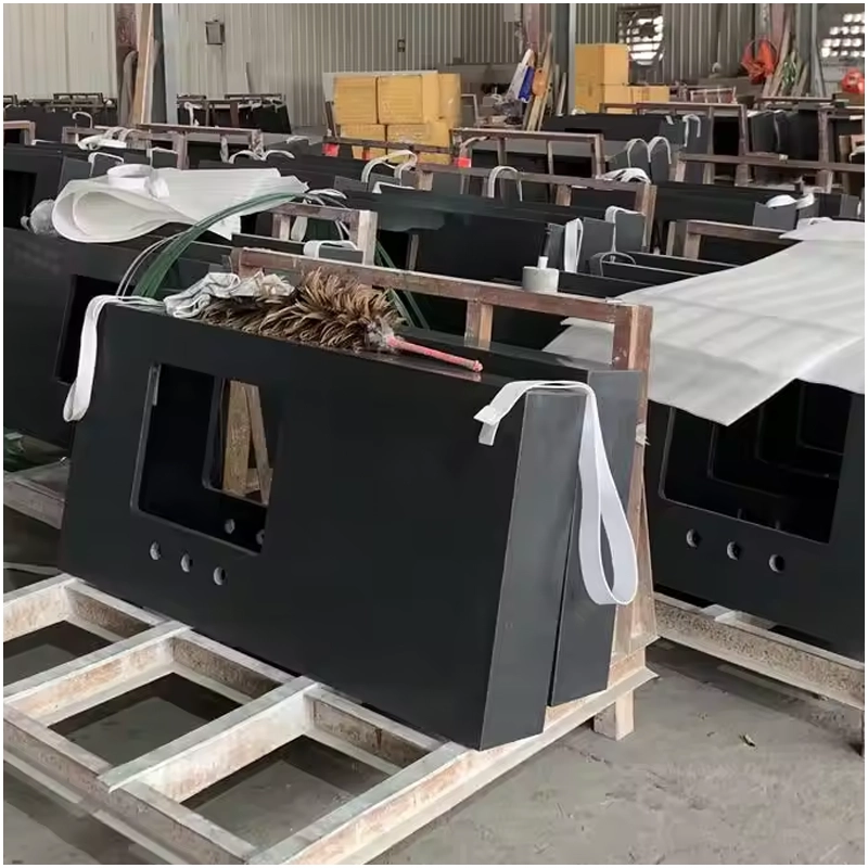 Wall Floating Black Granite Bathroom Countertop