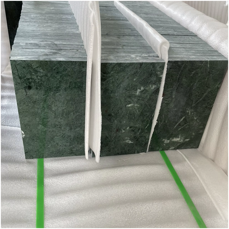 green marble floor tile
