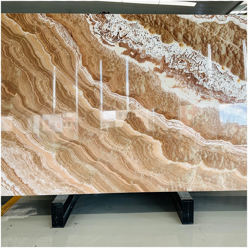 Peacock Yellow Onyx Marble Polished Slab