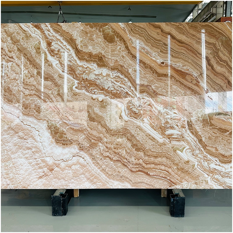 Peacock Yellow Onyx Marble Slab