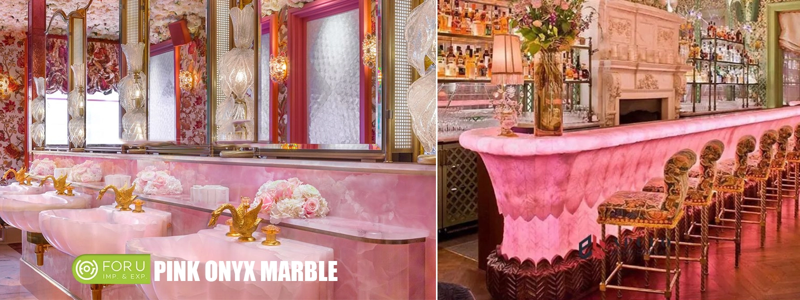 Pink Onyx Backlit Countertop Designs FOR U STONE Pink Onyx