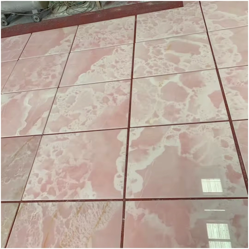 Pink Onyx Stone Polished Tiles
