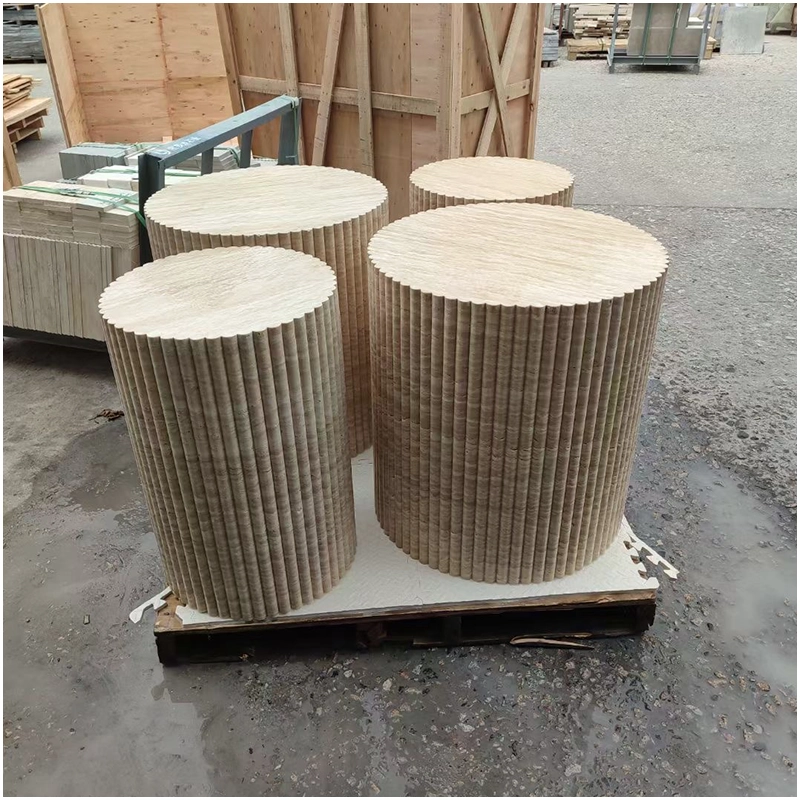 Beige Travertine Plinth