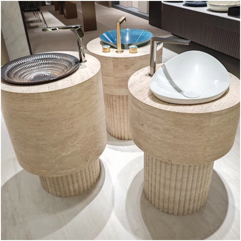Travertine Pedestal Sink