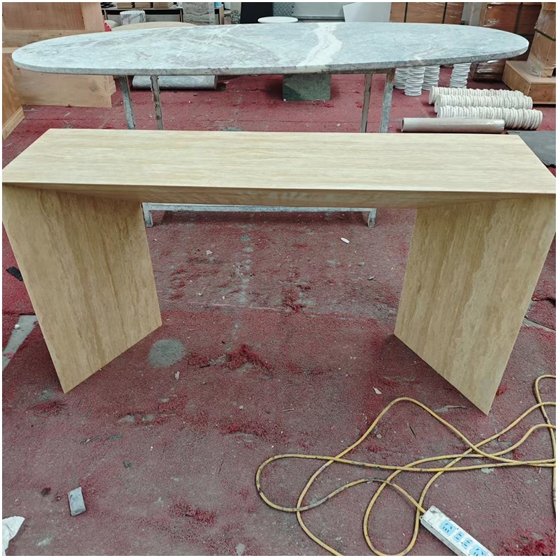 Travertine Rectangular Dining Table