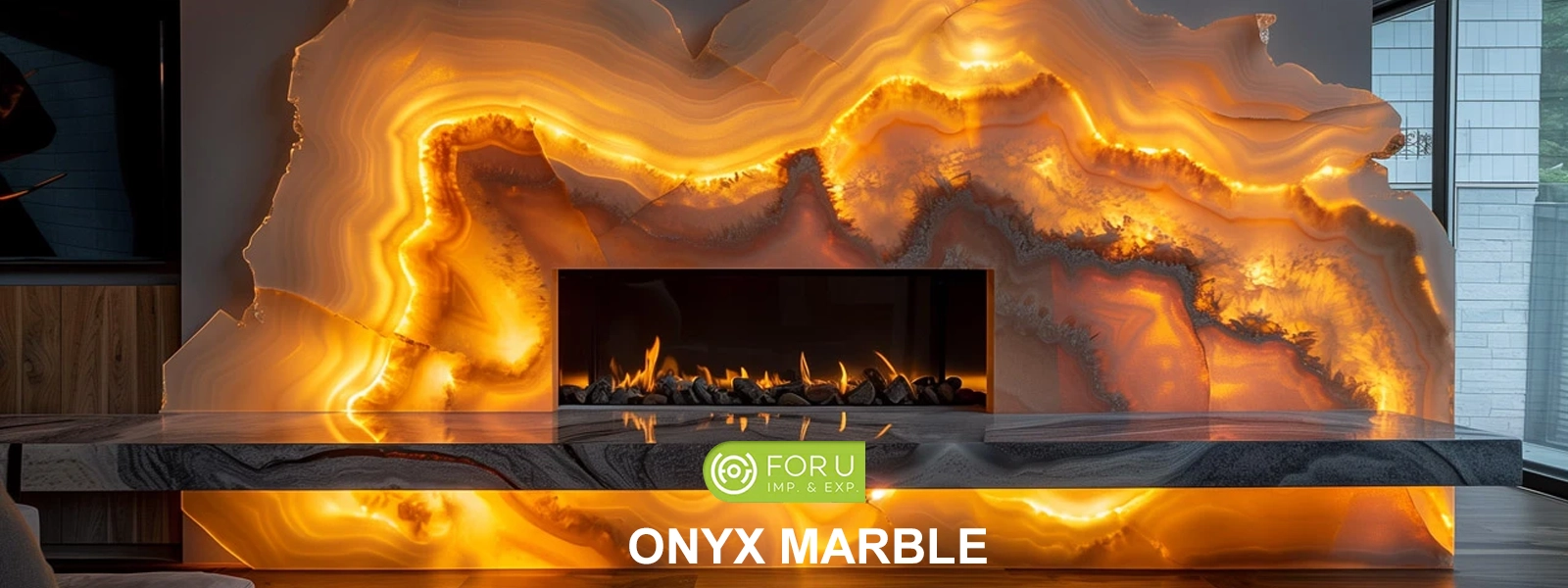 Backlit Yellow Onyx Marble Fireplace For Villas in USA FOR U STONE Backlit Yellow Onyx Marble Fireplace For Villas in USA FOR U STONE