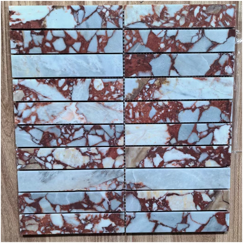 Calacatta Viola Marble Subway Mosaic Tiles