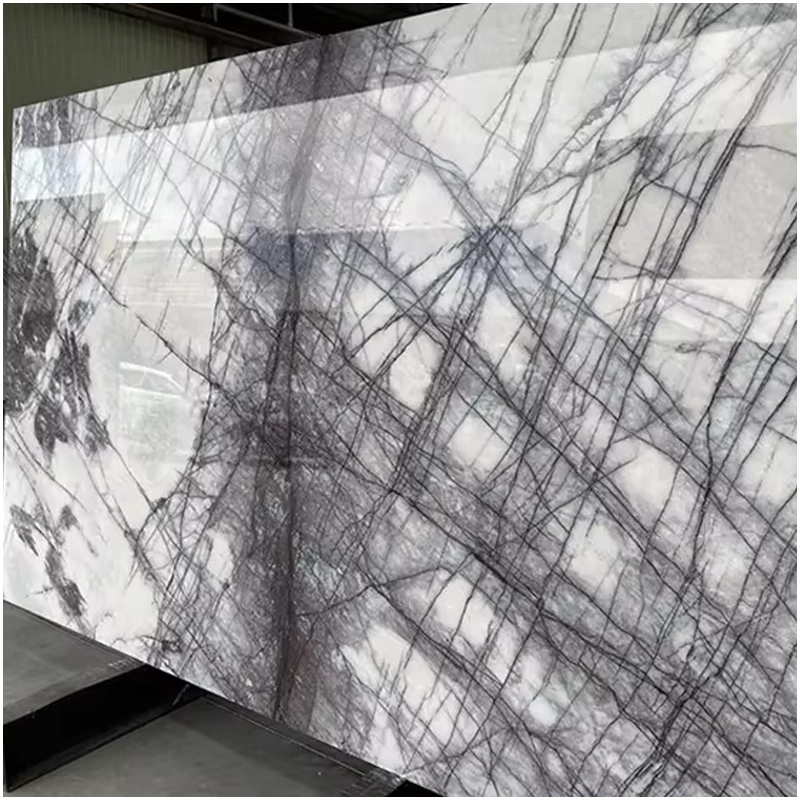 Lilac White Marble Slab