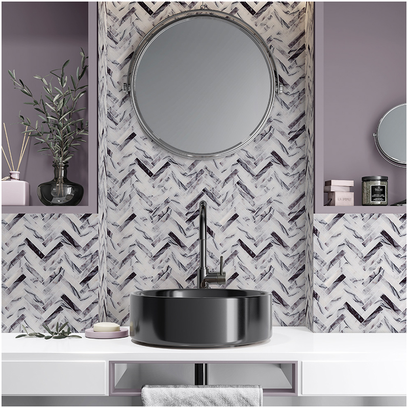 Milas Lilac White Marble Mosaics Supplier FOR U STONE