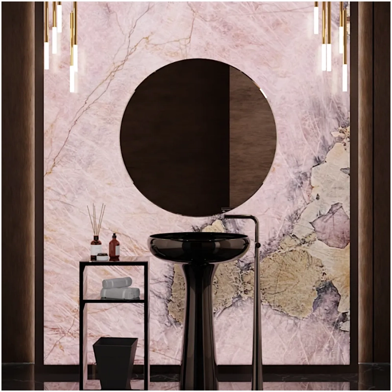 Backlit Patagonia Quartzite Bathroom Wall Projects FOR U STONE Backlit Patagonia Quartzite Bathroom Wall Projects FOR U STONE