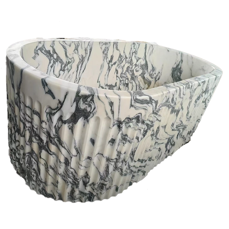 Arabescato Marble Freestanding Tub