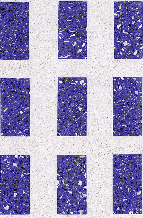 Terrazzo Medallion Tiles 10 Blue and White Terrazzo FORUA