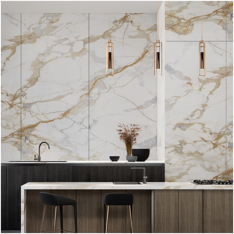 Calacatta Gold Sintered Countertops Cabinet Door Panels Villa Projects FOR U STONE Calacatta Gold Sintered Countertops Cabinet Door Panels Villa Projects FOR U STONE