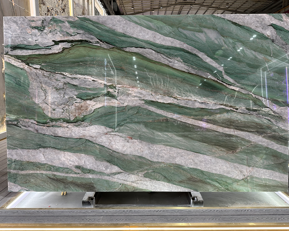 Cuarcita Verde Losa 12 Fuchsite Cristallo Cuarcita Losas