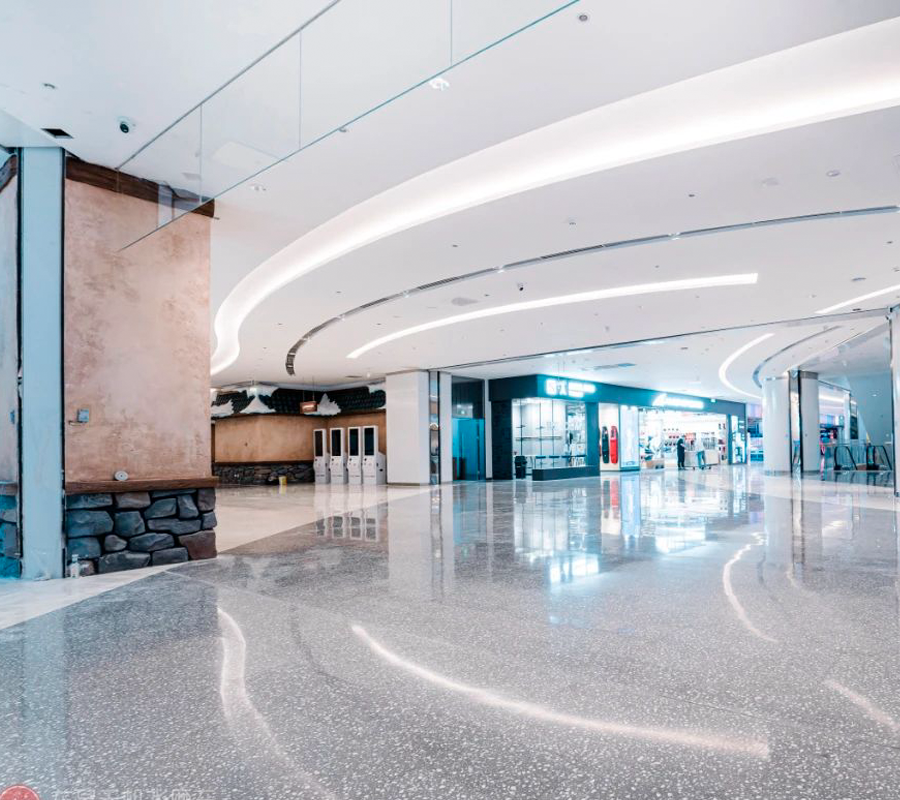 Terrazzo Medallion Tiles 33 Grey Terrazzo Lobby Floor Wuhan Mall Center