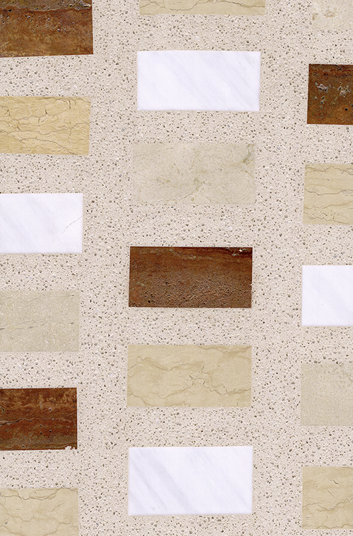 Terrazzo Medallion Tiles 7 Marble and Travertine Chip Terrazzo FORUA