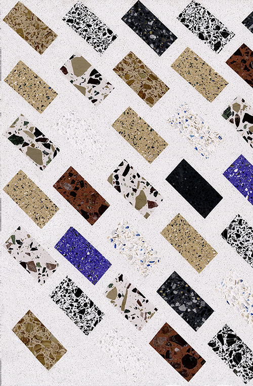 Terrazzo Medallion Tiles 14 Multicolor Chips Terrazzo FORUA