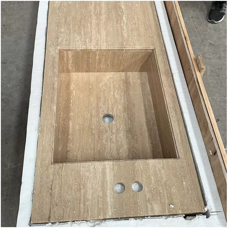 Travertine Bathroom Vanity Top