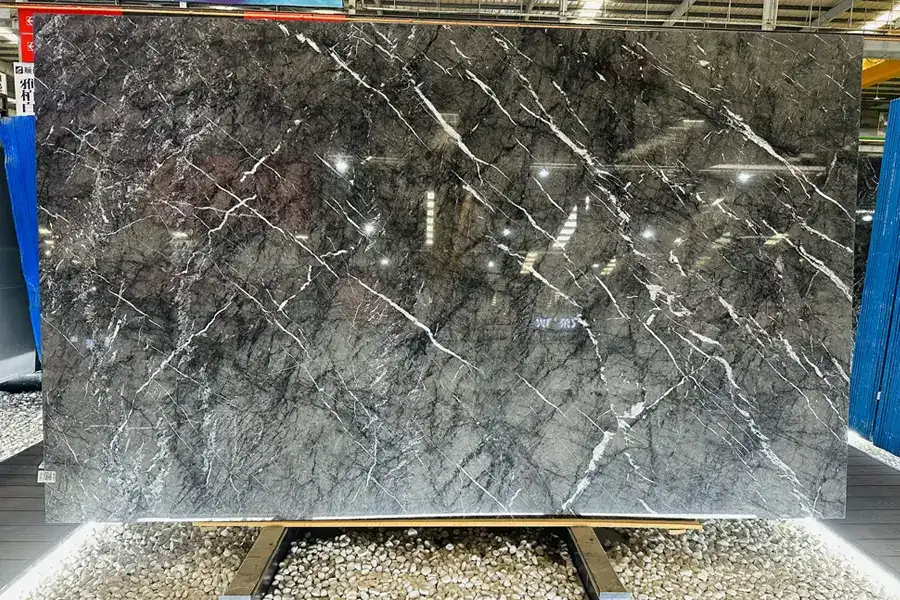 Плиты из серого мрамора 73 Полированная плита из мрамора Grigio Carnico мм