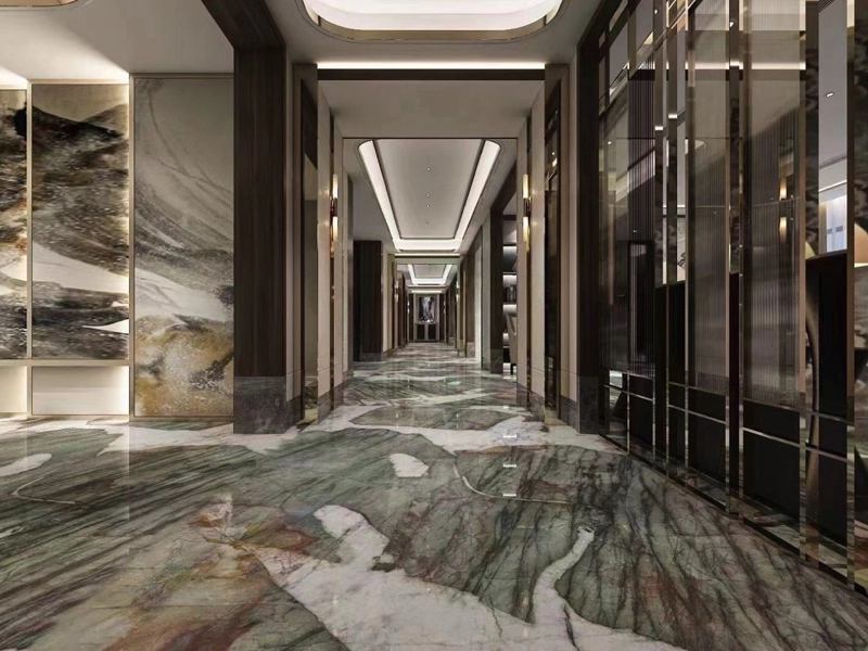 Trending Exotic Quartzite 32 Botanic Wave Green Quartzite High-end Residence Projects