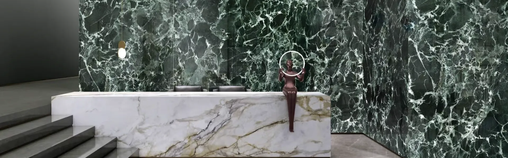 5 Reasons To Choose Green Marble Tiles 8 Prada Green Marble Indoor Wall Cladding Projects-FOR U STONE