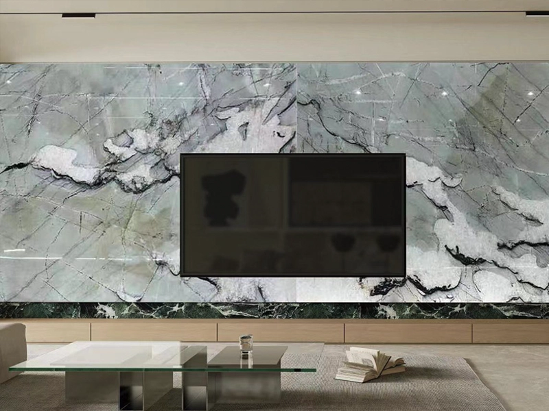 Trending Exotic Quartzite 26 Tiffany Cristallo Quartzite TV Feature Wall For Apartemtns