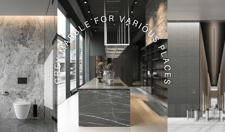 Grey Marble and White Marble Grey Marble and White Marble