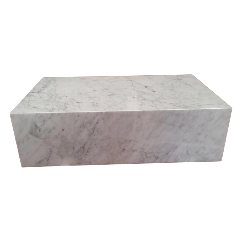 Stone Tables 41 Bianco Carrara White Marble Rectangle Plinth Tables