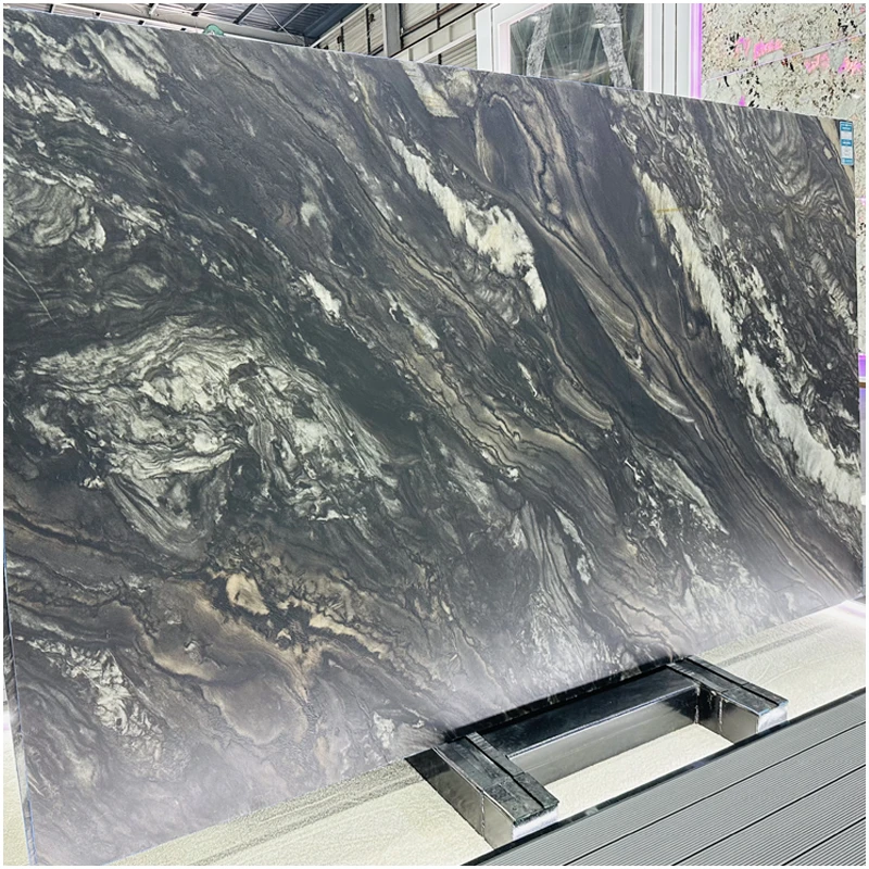 Black Fantasy Quartzite 2 Black Fantasy Leathered Quartzite