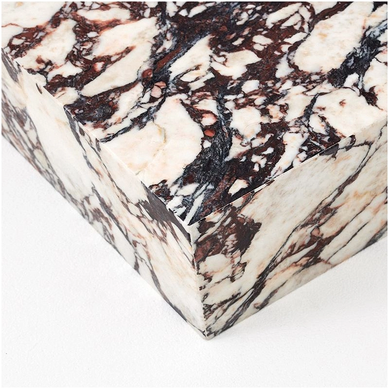 Stone Tables 2 Calacatta Viola Marble Cube Plinth Table