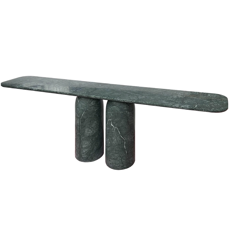 Stone Tables 112 Dark Green Marble Console Tables