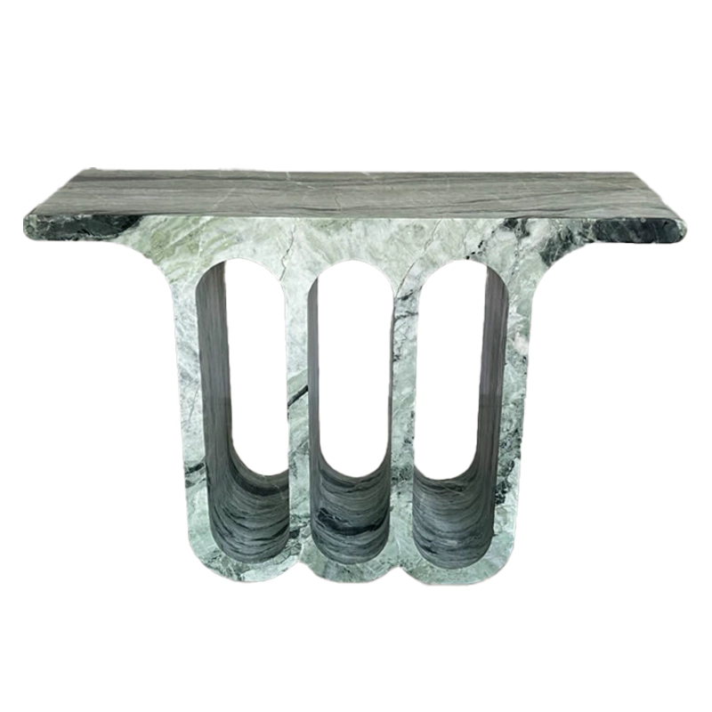 Stone Tables 103 Raggio Verde Marble Arch Console Tables