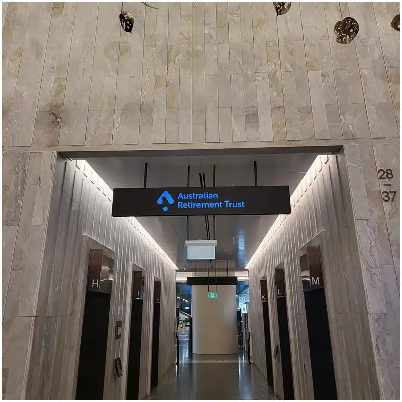 Dolce Vita Quartzite Australian Retirement Trust Building Lobby Wall Projects