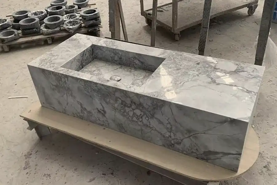 Super White Quartzite Floating Vanity Tops