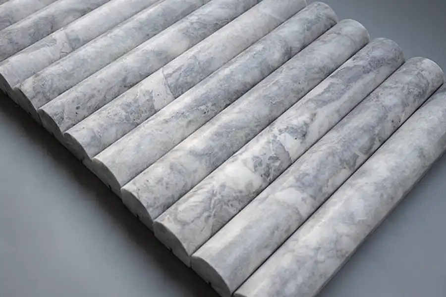 Super White Quartzite Fluted Tiles
