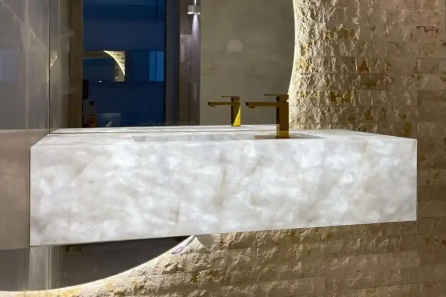 Cristallo Quartzite Vanity с подсветкой