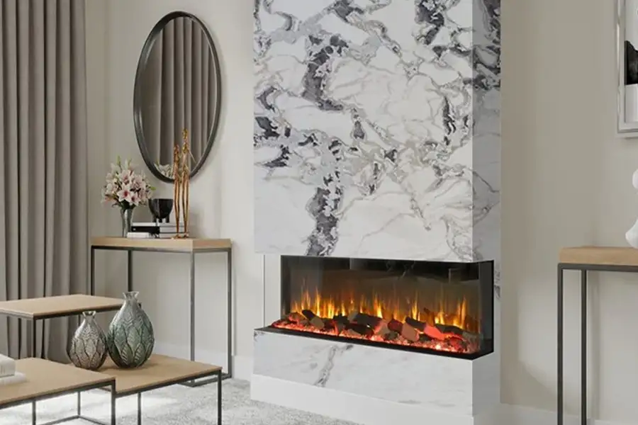 Dover White Marble Fireplace