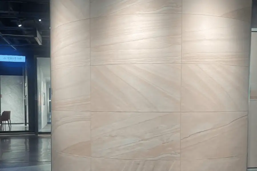 Paneles de columnas de MCM efecto arenisca amarilla para edificios