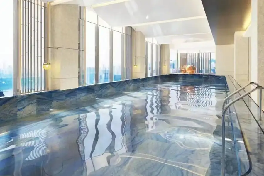 Dự án Bể bơi Khách sạn Grand Hotel bằng đá quartzite Blue Macaubas