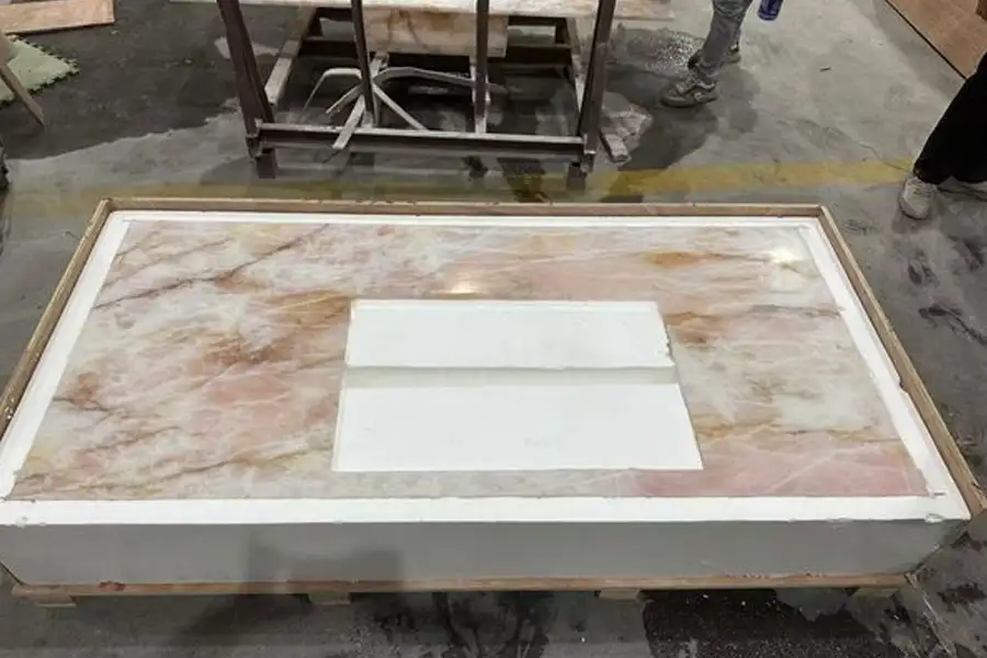 Cristallo Rozenkwartsiet Badmeubelbladen